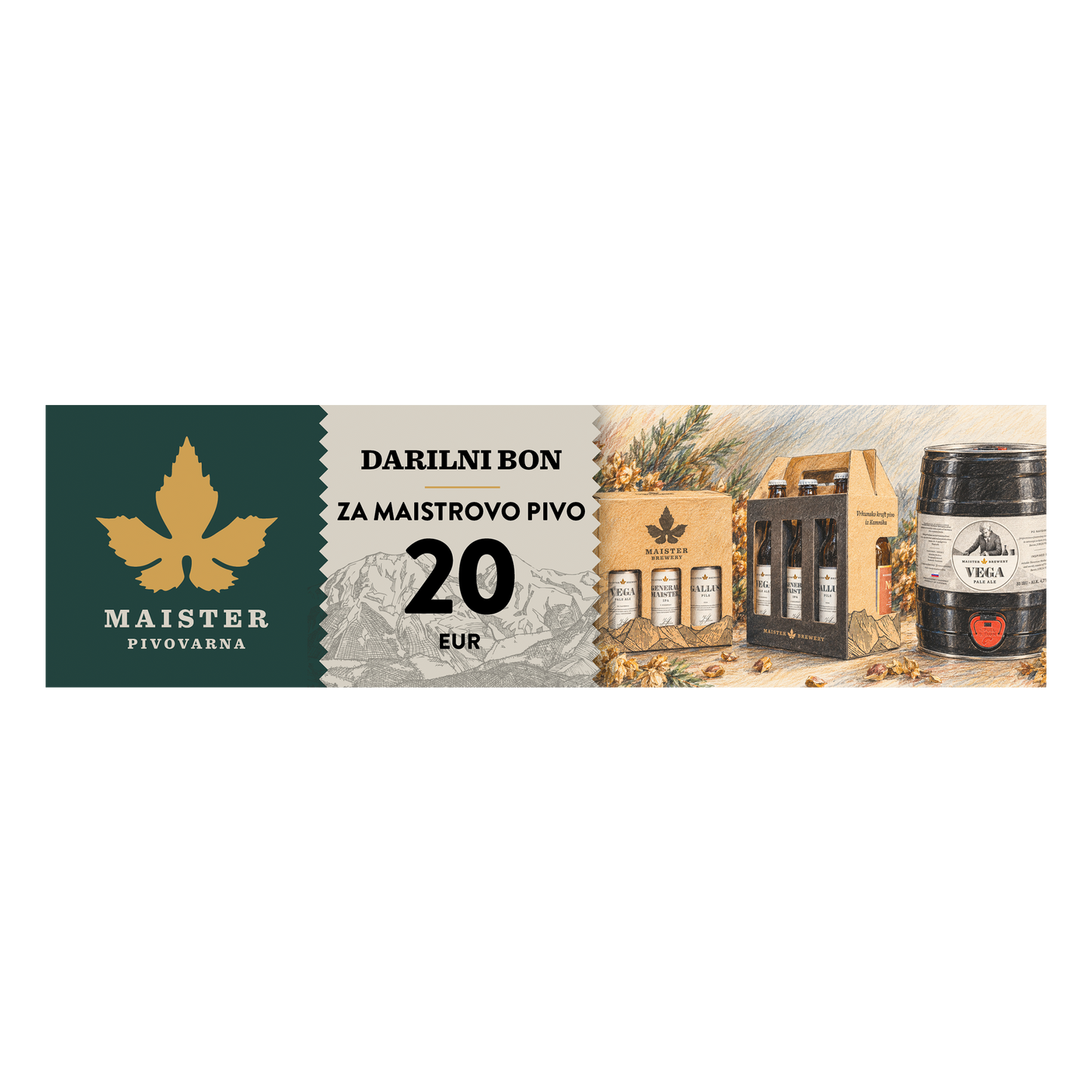 Darilni bon za Maistrovo pivo 20 EUR
