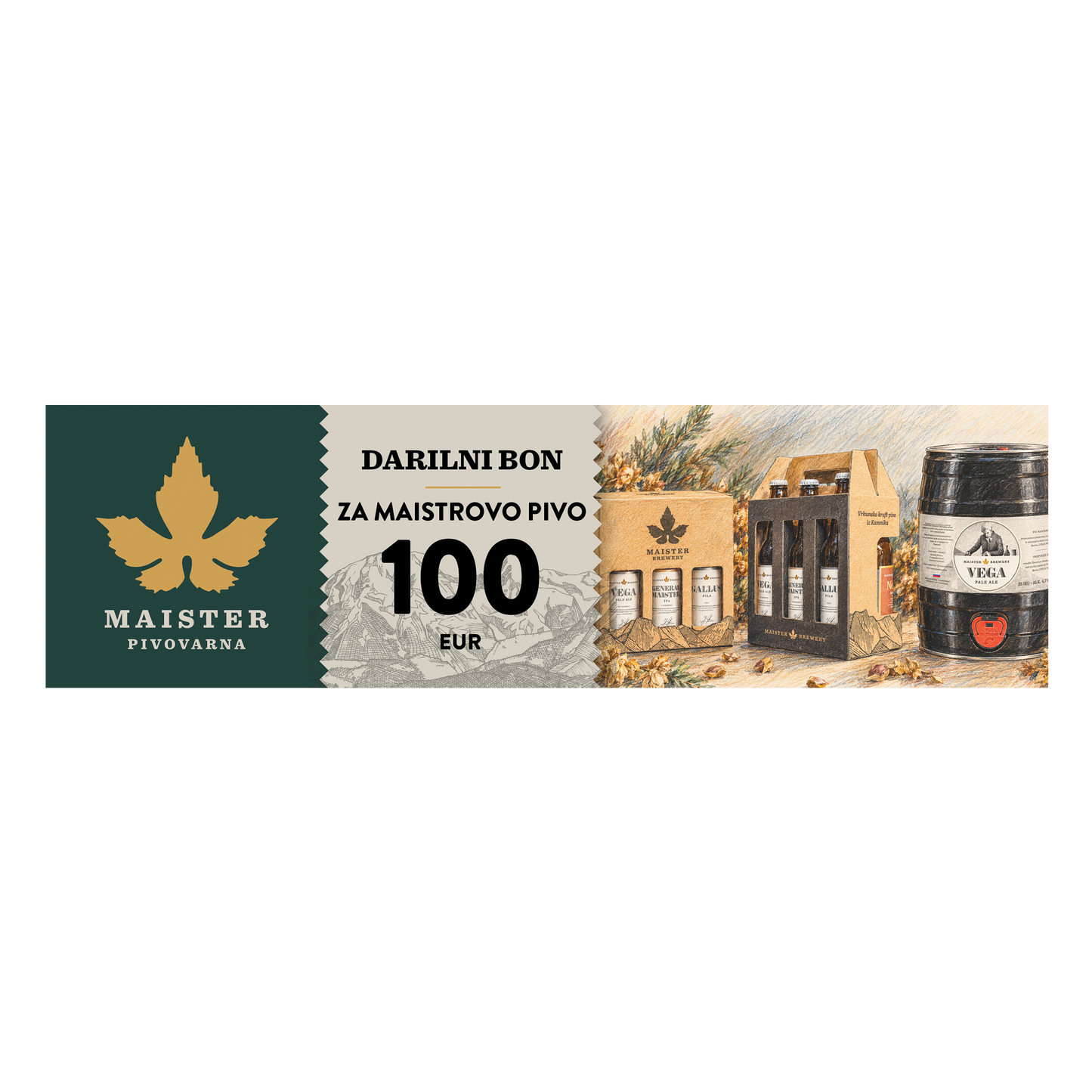 Darilni bon za Maistrovo pivo 100 EUR